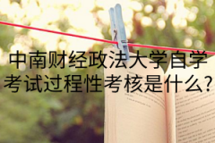 中南财经政法大学自学考试过程性考核是什么?